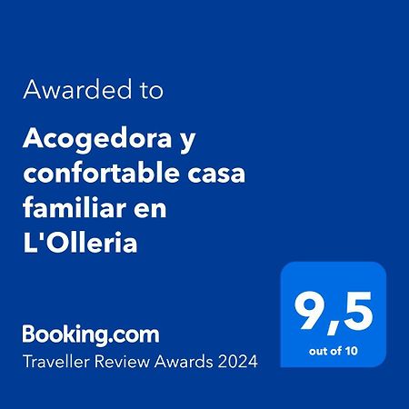 Acogedora Y Confortable Casa Familiar En L'L'Olleria Exterior foto